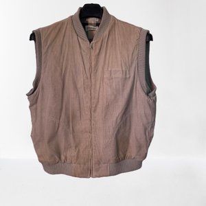 Vintage (St John's Bay) BEIGE CORDUROY MEN'S VEST size XL
